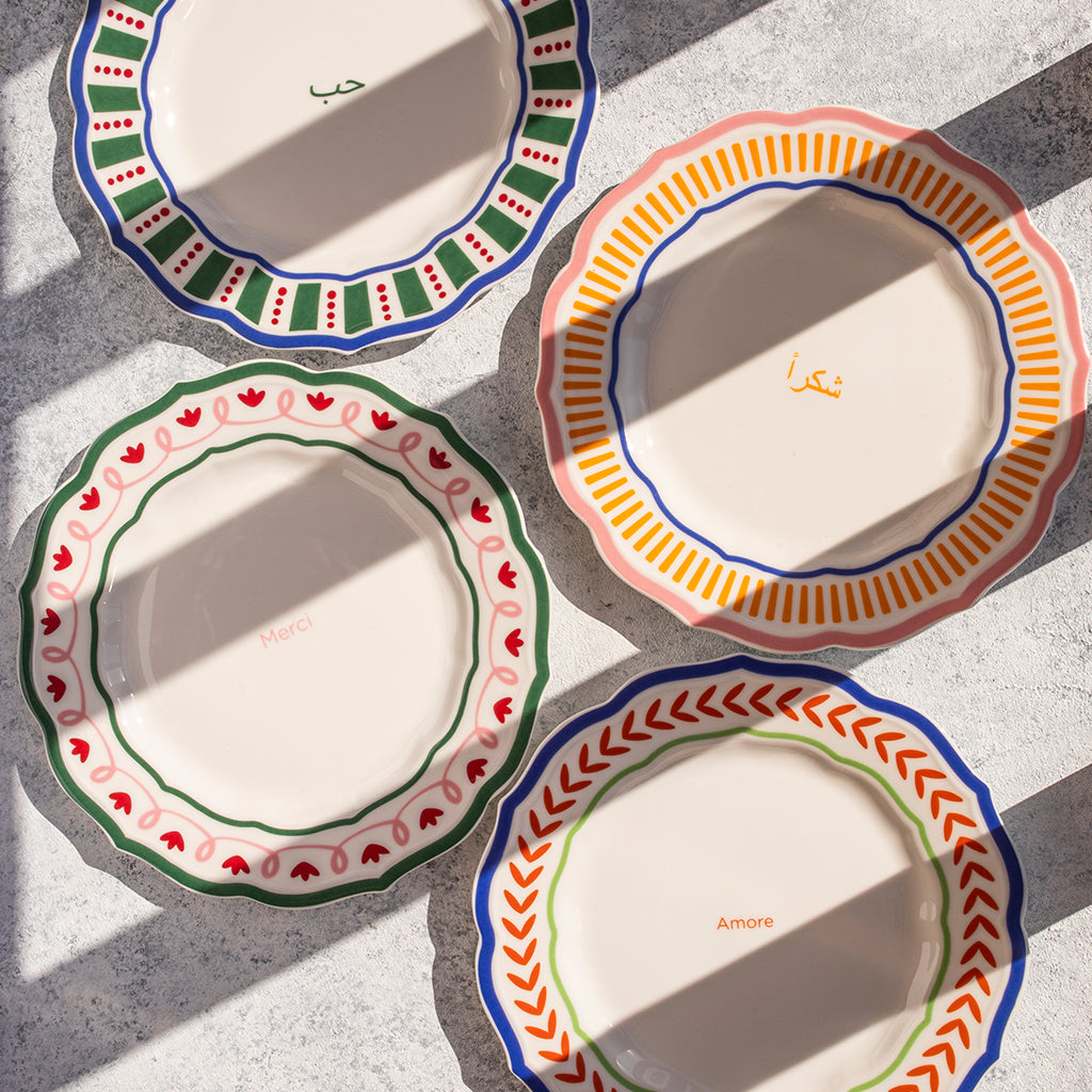 Shukran Plates- set of 4