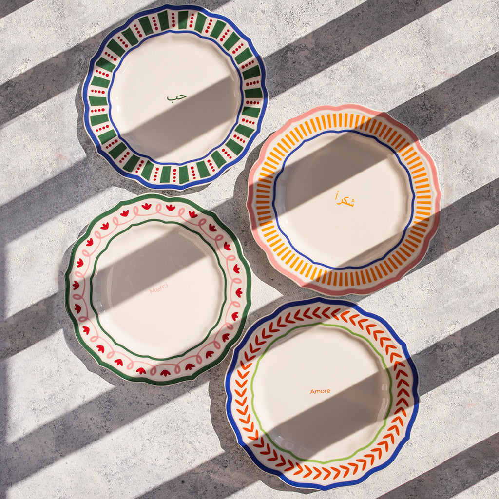 Shukran Plates- set of 4