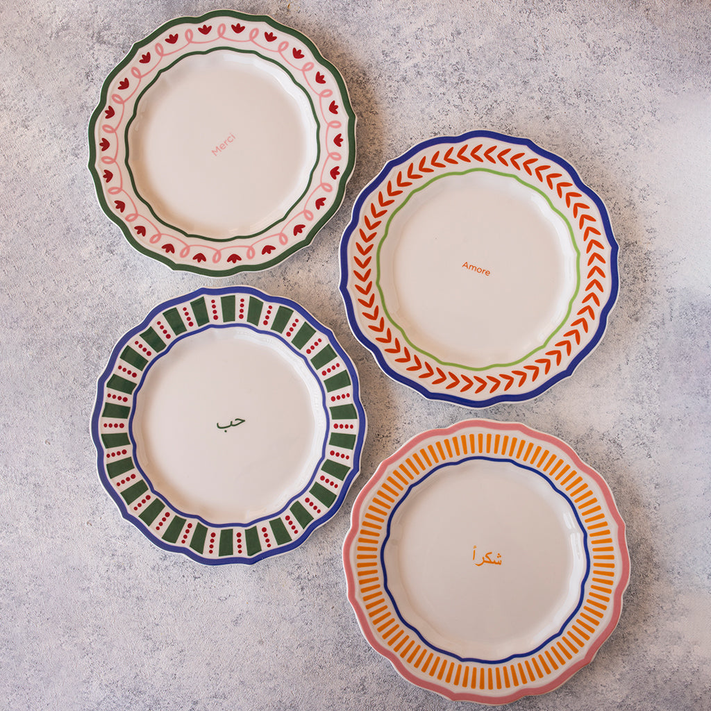 Shukran Plates- set of 4