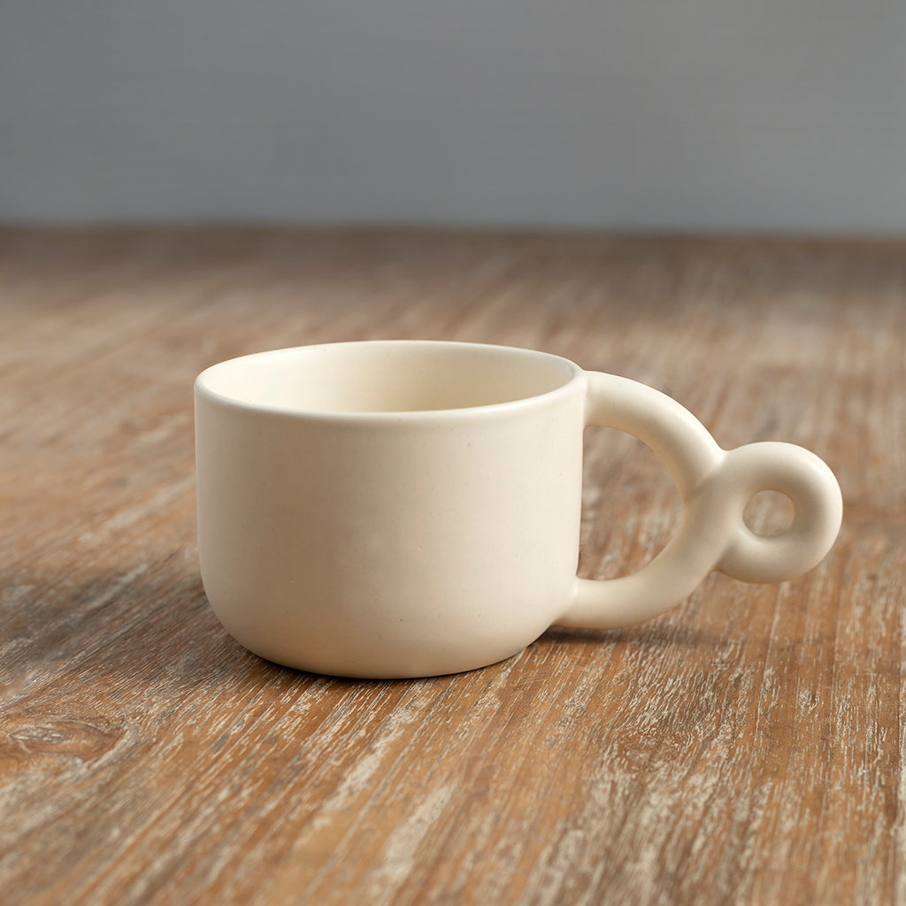 Double Ring Mug White